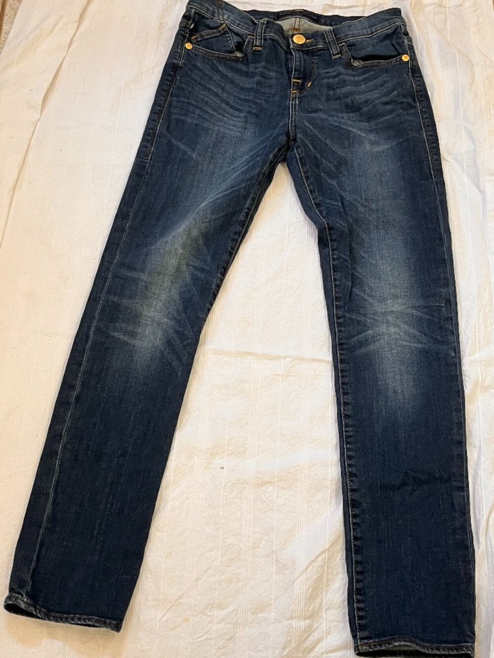 Rock & Republic Women’s Bootcut Jeans Dark Wash | Embellished “R” Pockets | Size